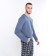 Kit (longshit, trousers) male, dark blue color, size 58