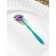Spoon dessert Magistro "flower", length 12.5 cm, twisted, chameleon color