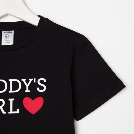 T-shirt Children's KAFTAN "Daddy’s Girl" R.34 (122-128), black-7