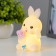 Spinker "Bunny with a bouquet" LED 2W from 3XLR44 batteries is white-pink 6.5x6.5x11 cm Risalux