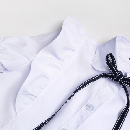 School blouse for girls, white color, height 134 cm-6