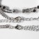 Set 4 objects: earrings, necklaces, bracelet, ring "grace" waterfall, white color in silver