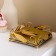 PEO SALFETNITE, 17 × 17 × 6 cm, golden color of gold