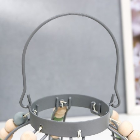 Summary metal, glass for 1 candle "Lantern. Boho" gray 19x15.5x13 cm-6