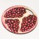 Board cutting round kitchen "Pomegranate in the section", 25.5 cm