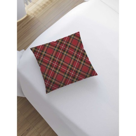Decorative pillowcase "red classic cage", on a zipper, size 45x45 cm-1