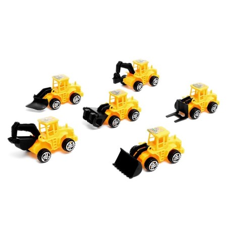 Game set "Construction equipment", in the set of 6 tractors, in the package