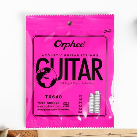 Strings for the acoustic guitar Orphee TX640, 012-053, phosphorus bronze-1