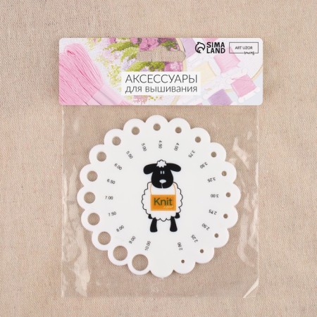 A ruler for determining the size of the knitting needles "sheep", d = 10 cm-2