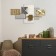 Decor Wall metal "strict lines" gold with silver 90.8x50.2x5.7 cm