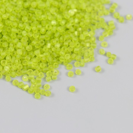 Glass beads 12/0 "lime" translucent matte 450 gr.