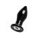 Sexus Glass Viber Vibrovalok, Glass, Black, 10.5 cm
