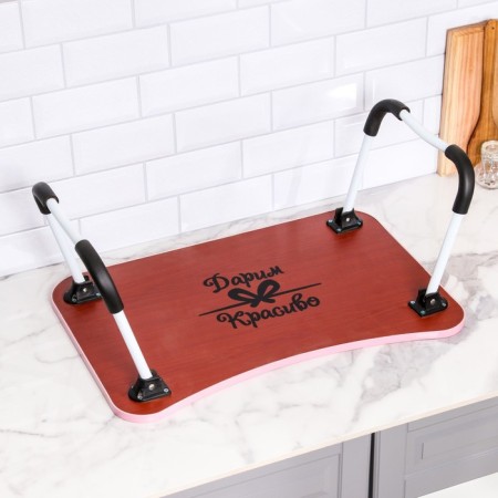 Table - breakfast tray, for a laptop, folding, pink, 60x40 cm-9