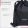 Bag for screed, outer pocket, textura, black color