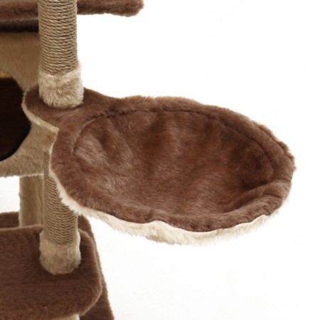 Complex for cats with a claw, collapsible, 8 -level, 77 x 90 x 163 cm, beige-9