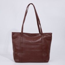 Zipper bag with zipper, brown color
