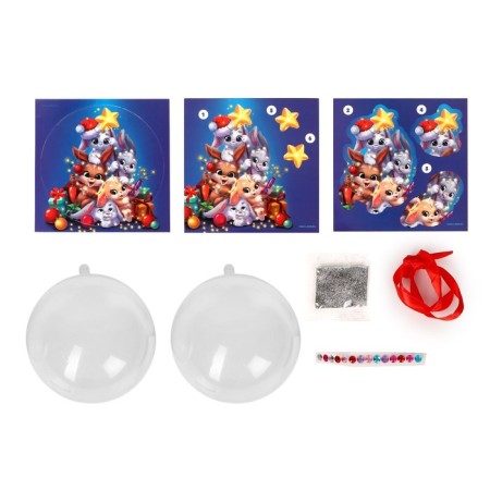 Set for creativity. Application in the ball "Bunny in the cap", D = 10 cm-1