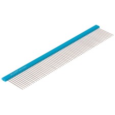 Delight comb aluminum, 25 cm, with a flat handle, 61 tooth 36 mm, black and blue