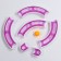 A toy for cats "Pigger" 2-B-1 "Circle and Wave" with 2 assembly options, white/purple