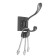 Furniture hook Cappio Eternity, two -rod, black