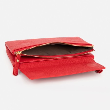 Women's wallet on magnets, red color-3