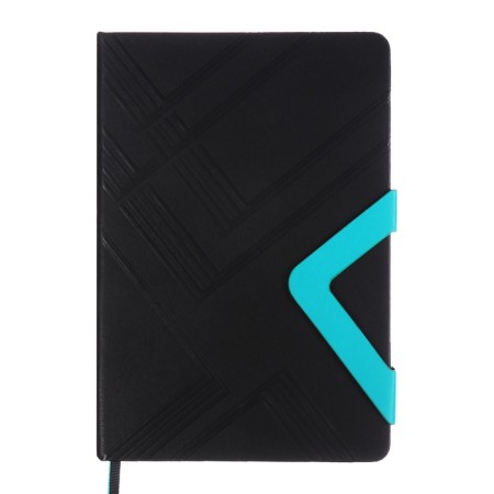 Diary Initiated Escalada A5, 160 sheets, hard cover, artificial leather, block, embossing, block 70g/m2, black