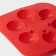Form for chocolate of the share "Shar", silicone, 15 × 15 × 2 cm, 6 cells, red color