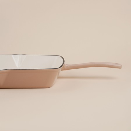 Sleep pan -cast iron with a drain SL Home, D = 26 cm, h = 4.5 cm, enameled coating-5