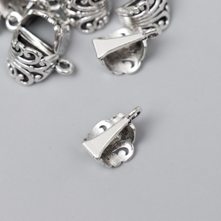 Bale (holder of d/pendant) Metal d/creativity "Lush color" silver G145B578 1.7x1.2 cm-1