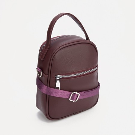 Women's bag with lightning, burgundy color-1