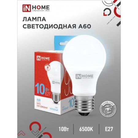 LED lamp In Home LED-A60-VC, E27, 10 W, 230 V, 6500 K, 950 lm