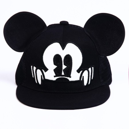 Baby cap with ears, with a grid, size 48-53, Mickey Mouse-2