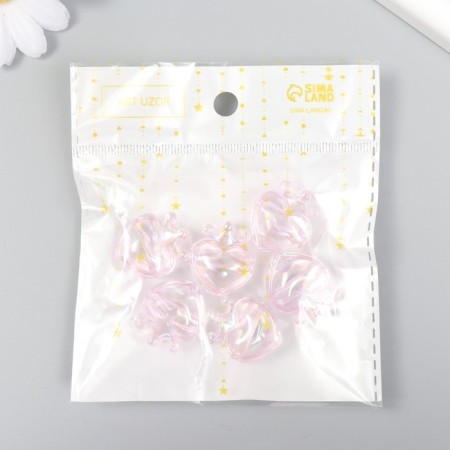 Busina for creativity plastic "Heart with a siren crown" 2.1x1.4x2.5 cm-3