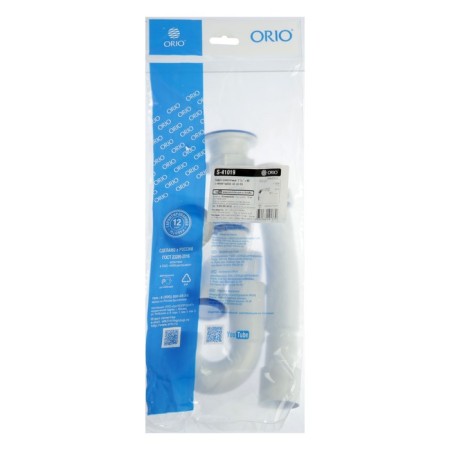 Siphon for washing ORIO S-41019, 1 1/2 "x40 mm, direct-flow, with corrugation 40x40/50 mm-3