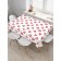 The tablecloth "Drawn Hearts", rectangular, Saten, size 145x180 cm