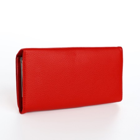 Women's wallet on magnets, red color-1