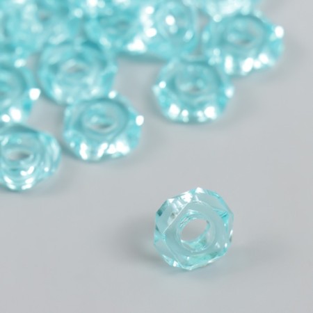 Beads for creativity Plastic "Gaika" set of 20 pcs Blue 1.3x1.3x0.5 cm-1