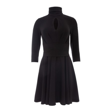 Women's dress Minaku: Green Trend, Black Color, size 48-5