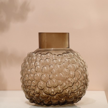 Vase for flowers "Malva" from dark transparent glass 20 x 18 x 18 cm-4