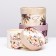A set of hat boxes 3 in 1 "Beautiful bouquet", hooked, 16 x 10, 14 x 9, 13 x 8.5 cm