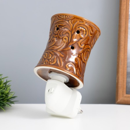 Spinker "pattern" dark brown 7.8x7.8x12 cm-3