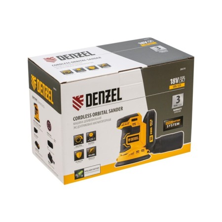 Grinding eccentric battery battery Denzel COS-125, 18 V, 2 Ach, Li-Ion-5