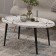 Journal table, 900 × 500 × 428 mm, Monte color white / Mile metal Muars