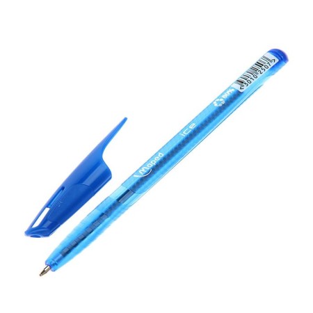Ballpoint handle Maped Green Ice Blue rod, Node 1.0 mm, three -sided, disposable