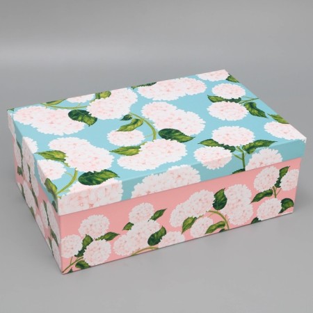 Gift box, packaging, "flowers", 38 x 25 x 13.5 cm