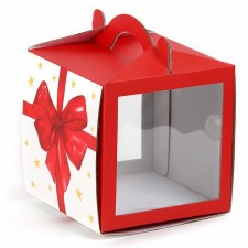 Confectionery box with a window, a chest, “bow”, 20 x 20 x 20 cm