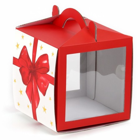 Confectionery box with a window, a chest, “bow”, 20 x 20 x 20 cm