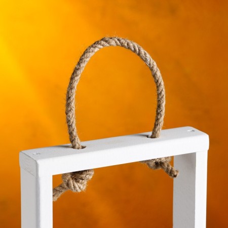 Kashpo wooden 18 × 5 × 40 cm with 3 flasks 15 cm "Extra frame", pen, white give beautifully-3