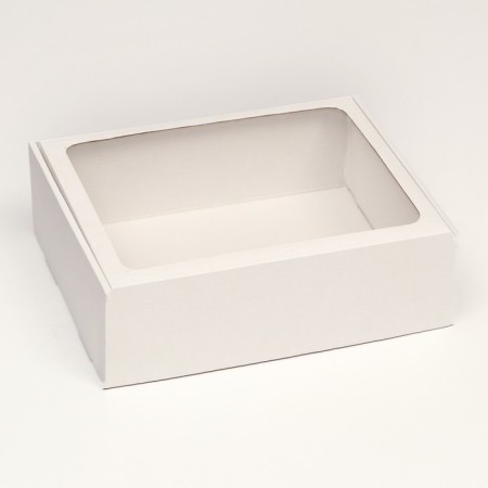Box with a window, white, 27 x 21 x 9 cm-1