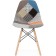 Wooden chair multicolor array of beech/metal/fabric, natural/colored 47x50x84 cm